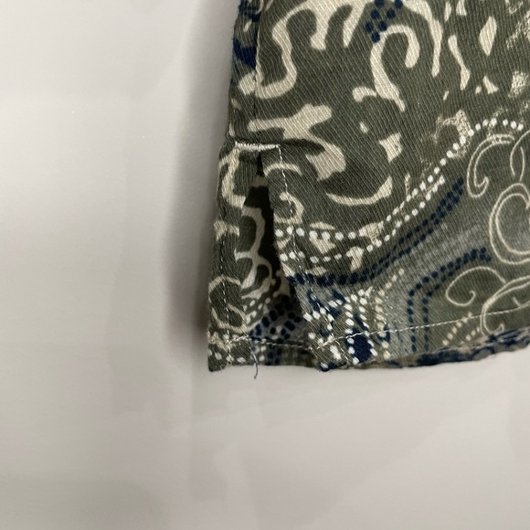 Christopher & banks multi color floral button down shirt with ruffles - Picture 9 of 11